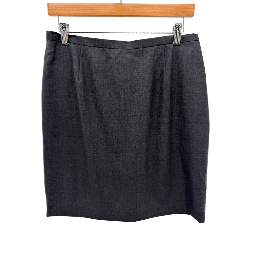 Brooks Brothers Womens Size 8 Gray‎ 100% Wool Pencil Skirt Business Professional